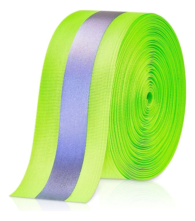 100 Mts Cinta Reflejante De Tela Premium Dual 5cm Alta Calid