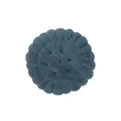 HOMEY - Pack de 2 Cojines Redondos, forma de Galleta, Azu.