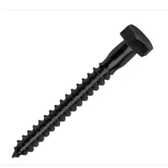 TUHAUS - Tornillo Hexagonal Tirafondo Negro 1/4 X 2 Pulgadas - 100 U