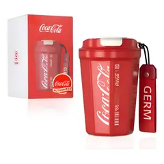 COCA COLA - Cocacola Germ Termo Taza de Café Frío O Caliente Vaso, 390 ML Rojo