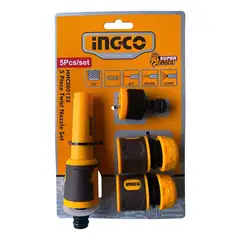 INGCO - Kit Boquillas Conectores Manguera Riego 5pzs Hhcs05122