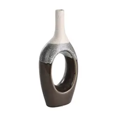 EGLO - Adorno Jarrón Florero de cerámica IWATE Beige 27×12×6cm