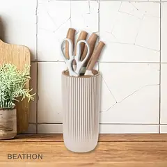 BEATHON - Set Cuchillos Cocina Con Block Utensilios 6 piezas Inox