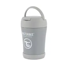 TWISTSHAKE - Termo Gris para Comida 350ml con Cuchara Plegable