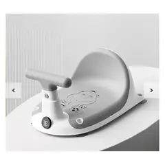 GENERICO - Asiento De Ducha Para Bebes Antideslizante Con Termómetro Gris