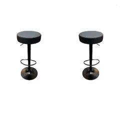 ARTIHOGAR - Pack 2 Taburetes Piso Bar Altura Regulable Acolchado