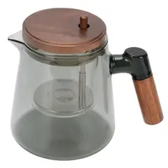 OEM - Tetera Vidrio Con Boton Dispensador De Te Agua Cafe