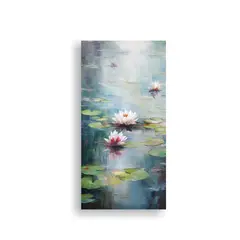 GENERICO - Composición Artística Para Decoración Con Loto 40x80 Cm