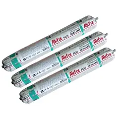 AKFIX - Pack x3 Silicona Pate Estructural Sello Poliuretano P635 600ml NEGRO