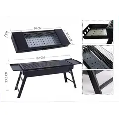 GENERICO - Parrillera Plegable A Carbon Para Camping