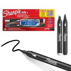 SHARPIE - 2 Marcadores Acrílicos Punta Bala Colores Blanco y Negro