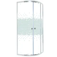 JOYTEK - Shower Door Curvo 90x90x185 cm 5mm Sin Receptáculo