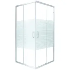 JOYTEK - Shower Door Recto Strava Blanco 90x90x185cm Sin Receptáculo