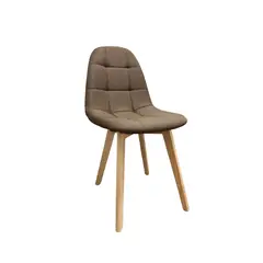 HABITA2 CHILE - Pack 2 Silla Comedor Capitone Lino - Marrón