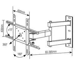 BRASFORMA - Soporte Tv Con Brazo Articulado 10 A 70 Giro 360° SBRP1440