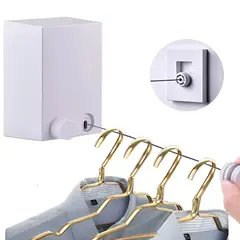 GENERICO - Tendedero Retráctil De Pared Para Interior Color Blanco