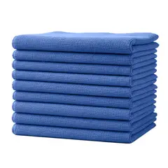 GENERICO - 10 Traperos Simples de Microfibra con Ojal Azul