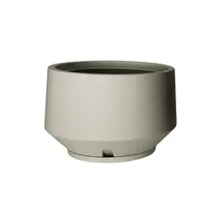 FLORIDIS - MACETERO CEMENTO MODELO BERLIN 31CM ALTO CON PLATO