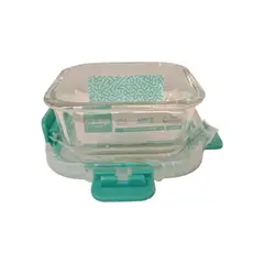 KEEP - Hermético Cuadrado Vidrio Libre Bpa Turquesa 320ml