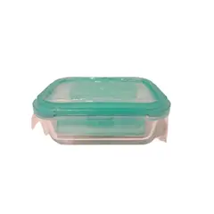 KEEP - Hermetico Cuadrado Vidrio Libre Bpa Turquesa 400ml