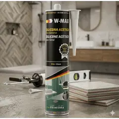 WURTH - Silicona Acética Anti-hongos Gris 280 Ml. W-Max by