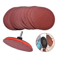 GENERICO - Kit Disco Base Velcro +70 Lija 5 Pulgadas Pulir Taladro