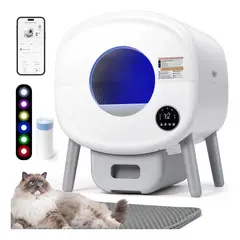 PELUDINES - Caja De Arena Automática Extragrande Para Múltiples Gatos Co