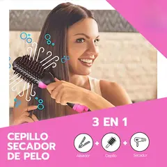 MOVI - “CEPILLO ALISADOR Y SECADOR 3 EN 1 ANTI FRIZZ :CABELLO LISO Y BRILLANTE EN MINUTOS”