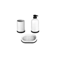 5FIVE - Set De Baño De 3 Piezas Propileno - Blanco - Tamano Unico