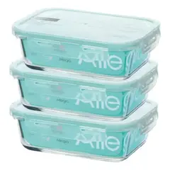 ALLEGRA - Pack 3 Taper De Vidrio Contenedores De Alimentos 420ml