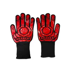 KANKA - - Guantes para Alta Temperatura Hasta 800°C Color Rojo