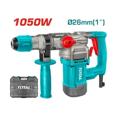 TOTAL TOOLS - Rotomartillo SDS Plus 1050W con 3 Brocas y 2 Cinceles Total