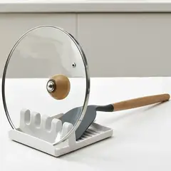 ESPACIO SEOUL - Soporte Cocina Tapas y Cucharas Cucharones Antideslizante Antiderrame