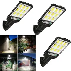 GENERICO - Pack X3 Foco Solar led Exterior Sensor De Movimiento con Control