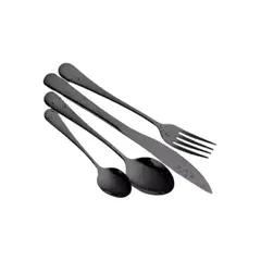 GENERICO - Cuchillería cubiertos lujo maleta negro