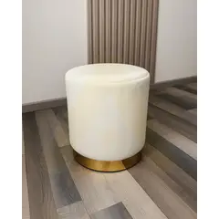 HABITA2 CHILE - Puff Felpa Gold Olivia - Blanco Crudo