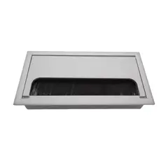 GENERICO - Pasacables Rectangular Para Escritorio Y Mesas En Aluminio