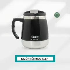 KEEP - Mug Tazón Térmico Color Negro 400ml