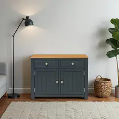 GENERICO - Aparador Buffet de madera Future 100x45x80 color Grafito cubierta Miel