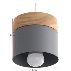 CASA NEW - Lámpara Colgante Nórdica Gris Con Ampolletas