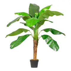 ARBUSTO REAL - Planta Artificial Banano 120 cm Verde