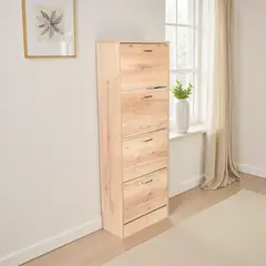 TUHOME - Zapatero Organizador Z-51 Duna Y Blanco 140x51x23 Cm