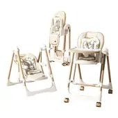 BLLOQ - Silla De Comer Columpio 2 En 1 Blanca