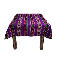 GENERICO - Manta Mantel De Aguayo Decoracion Hogar 1.10 X 1.20 Cm Purpura