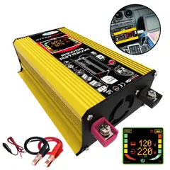 VERCI - 6000w Inversor De Corriente 12v A 220v Amarillo Para Coche