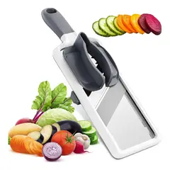 EVERSO - Rallador Picador Cortador Frutas Y Verduras Manual Cortadora Gris