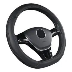 GENERICO - Funda Cubre Volante Tipo D Negro Eco Cuero Antideslizante