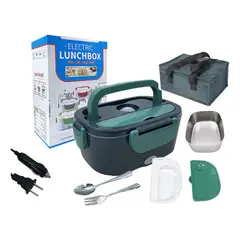 CRUSEC - Lonchera Electrica Aluminio Térmica Calentador Portatil