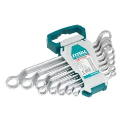 TOTAL - Juego De Llaves Curva Doble Corona 8 Piezas Tht102486