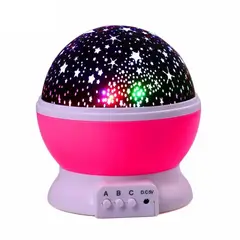 GENERICO - Proyector espantacuco de Cielo Estrellado luz LED Rosado